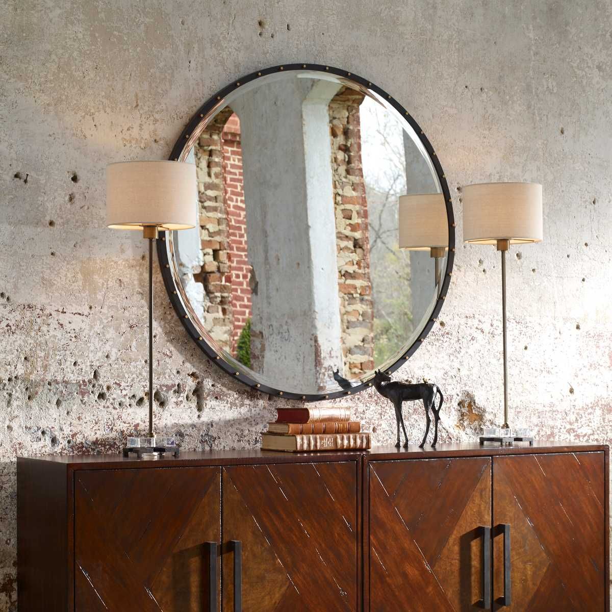 Benedo Round Mirror - modern mirror with sleek design for contemporary interiors | Image 7 | InSTYLE Home & Rugs