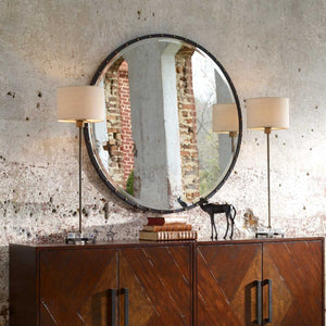 Benedo Round Mirror - modern mirror with sleek design for contemporary interiors | Image 7 | InSTYLE Home & Rugs