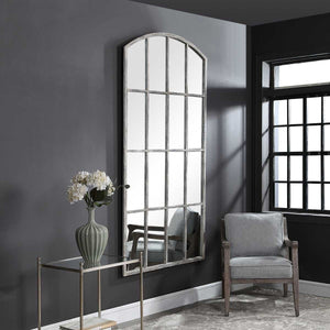 Amiel Large Arch Mirror, Ivory - full-length mirror for creating the illusion of space and light | Image 3 | InSTYLE Home & Rugs