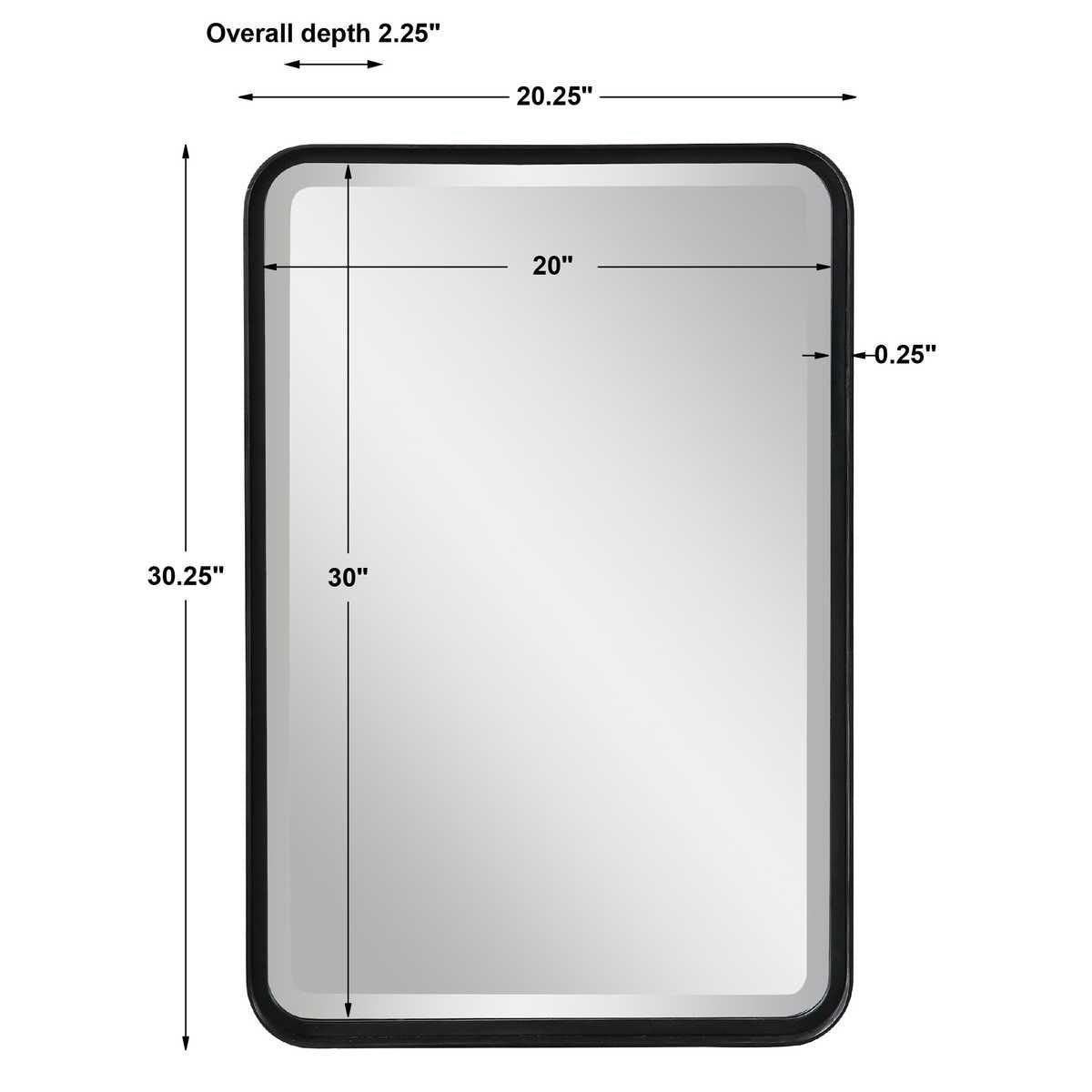 Crofton Vanity Mirror, Black - elegant mirror for adding style and light to any room | Image 9 | InSTYLE Home & Rugs