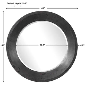 Frazier Round Mirror - elegant mirror for adding style and light to any room | Image 6 | InSTYLE Home & Rugs