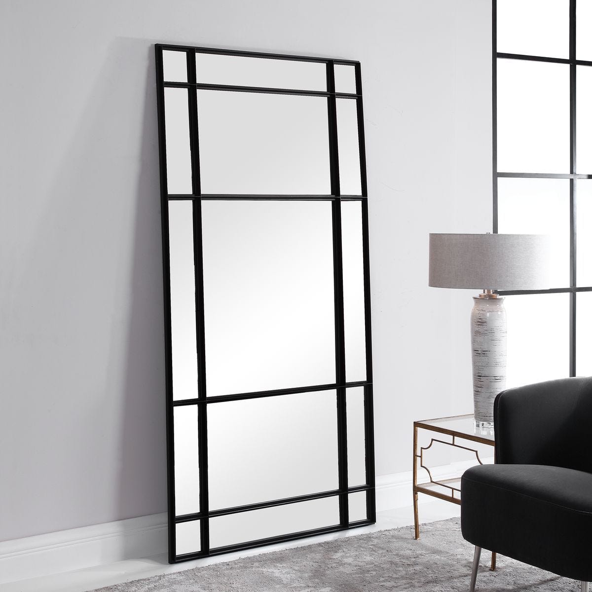 Spurgeon Mirror, Black - elegant mirror for adding style and light to any room | Image 7 | InSTYLE Home & Rugs