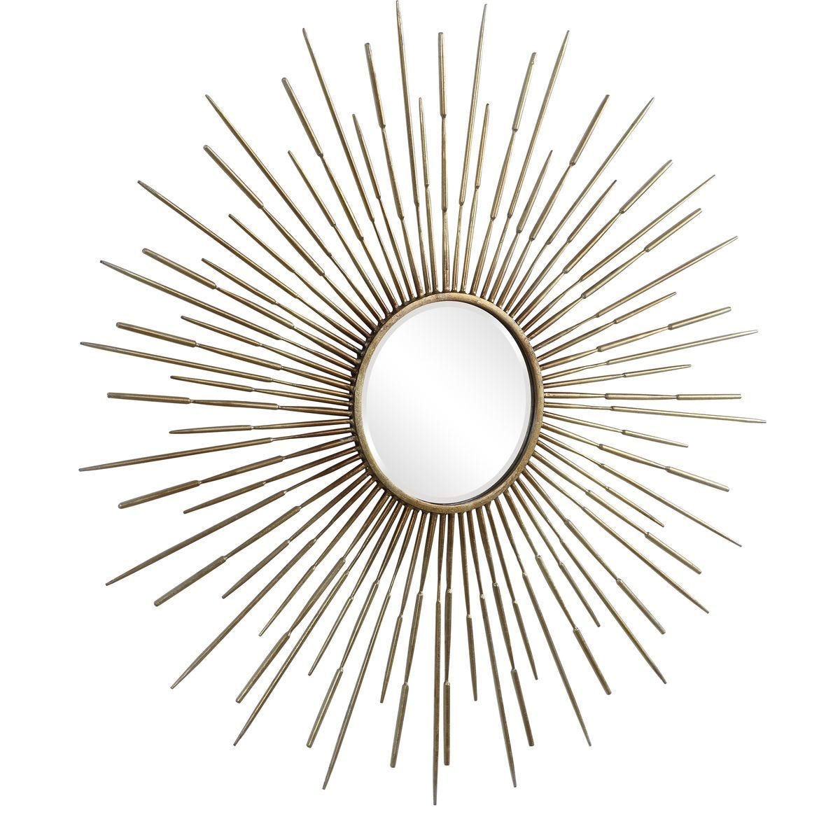 Golden Rays Round Mirror - full-length mirror for creating the illusion of space and light | Image 3 | InSTYLE Home & Rugs