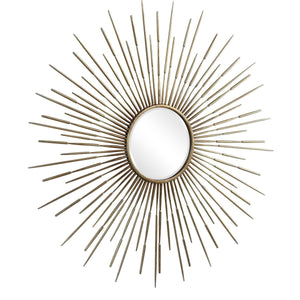 Golden Rays Round Mirror - full-length mirror for creating the illusion of space and light | Image 3 | InSTYLE Home & Rugs