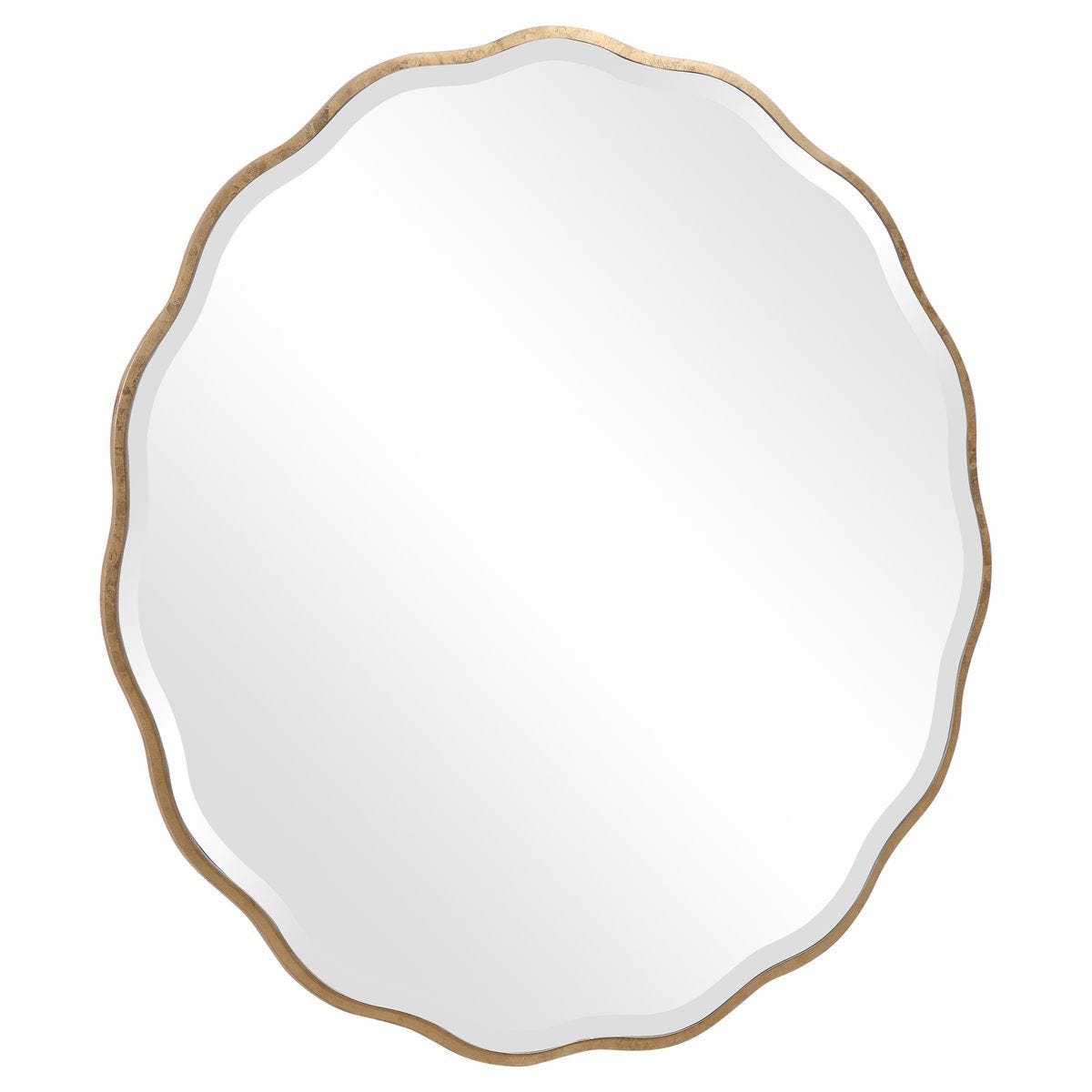 Aneta Round Mirror, Gold - modern mirror with sleek design for contemporary interiors | Image 4 | InSTYLE Home & Rugs
