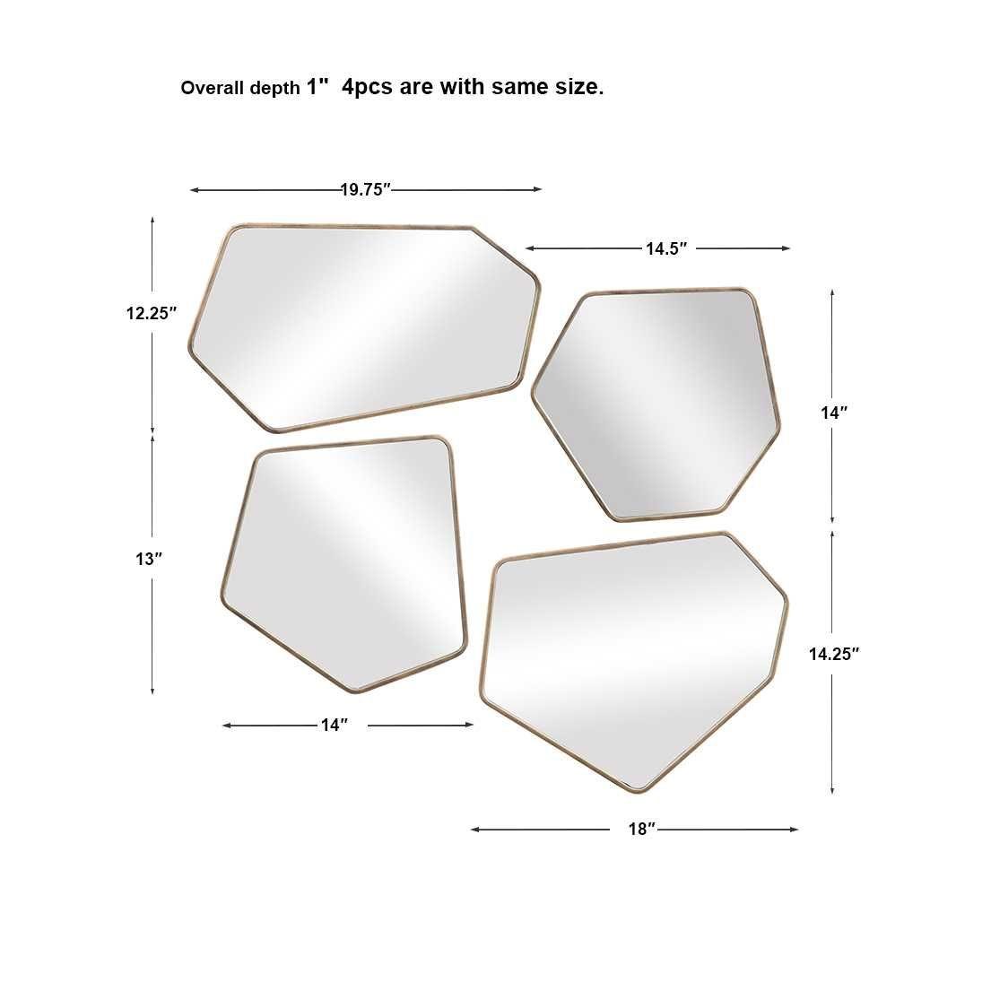 Linneah Mirrors, Gold, S/4 - perfect for enhancing light and creating a sense of space | Image 9 | InSTYLE Home & Rugs