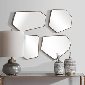 Linneah Mirrors, Gold, S/4 - perfect for enhancing light and creating a sense of space | Image 4 | InSTYLE Home & Rugs