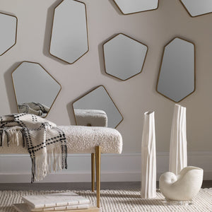 Linneah Mirrors, Gold, S/4 - perfect for enhancing light and creating a sense of space | Image 1 | InSTYLE Home & Rugs