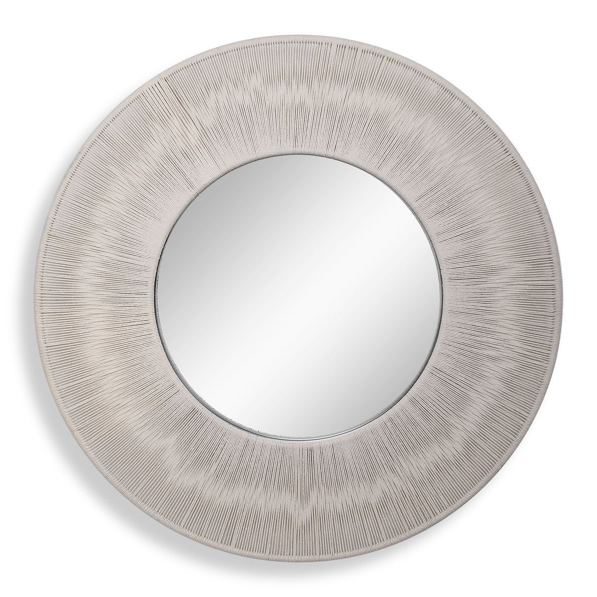 Sailor's Knot Round Mirror, White - modern mirror with sleek design for contemporary interiors | Image 2 | InSTYLE Home & Rugs