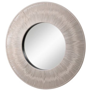 Sailor's Knot Round Mirror, White - modern mirror with sleek design for contemporary interiors | Image 3 | InSTYLE Home & Rugs