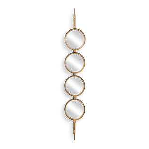 Button Mirror, Gold - elegant mirror for adding style and light to any room | Image 2 | InSTYLE Home & Rugs