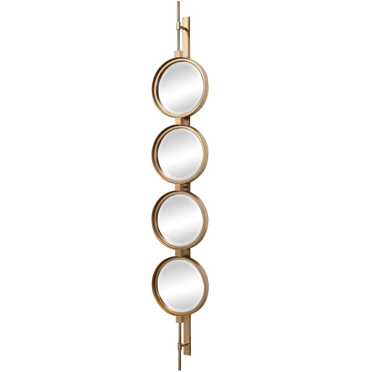 Button Mirror, Gold - elegant mirror for adding style and light to any room | Image 4 | InSTYLE Home & Rugs