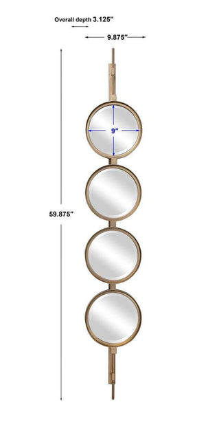 Button Mirror, Gold - elegant mirror for adding style and light to any room | Image 7 | InSTYLE Home & Rugs