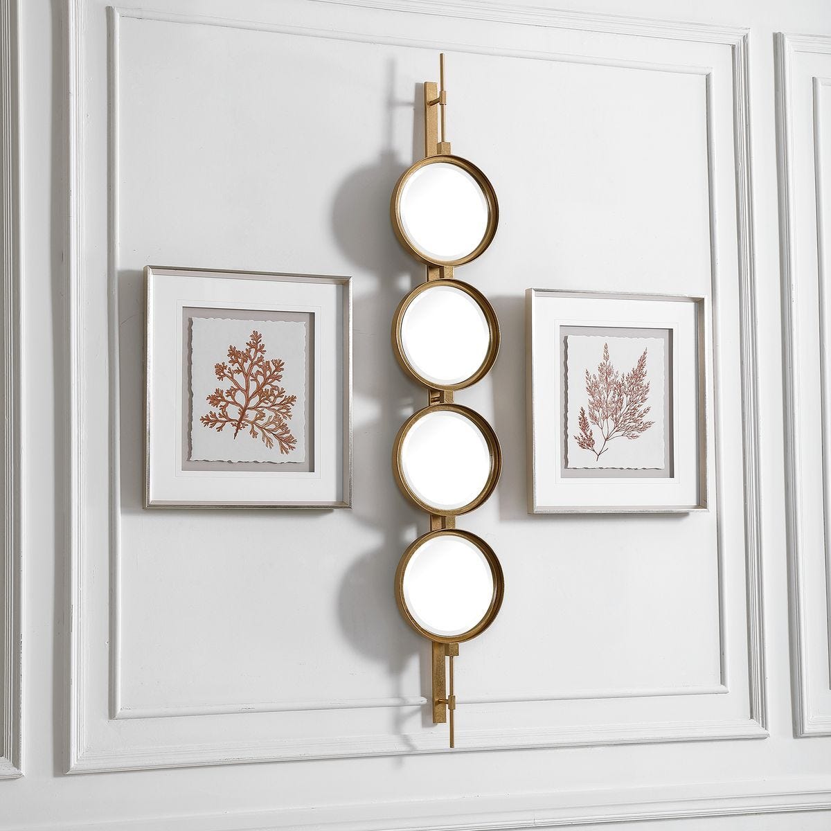 Button Mirror, Gold - elegant mirror for adding style and light to any room | Image 6 | InSTYLE Home & Rugs