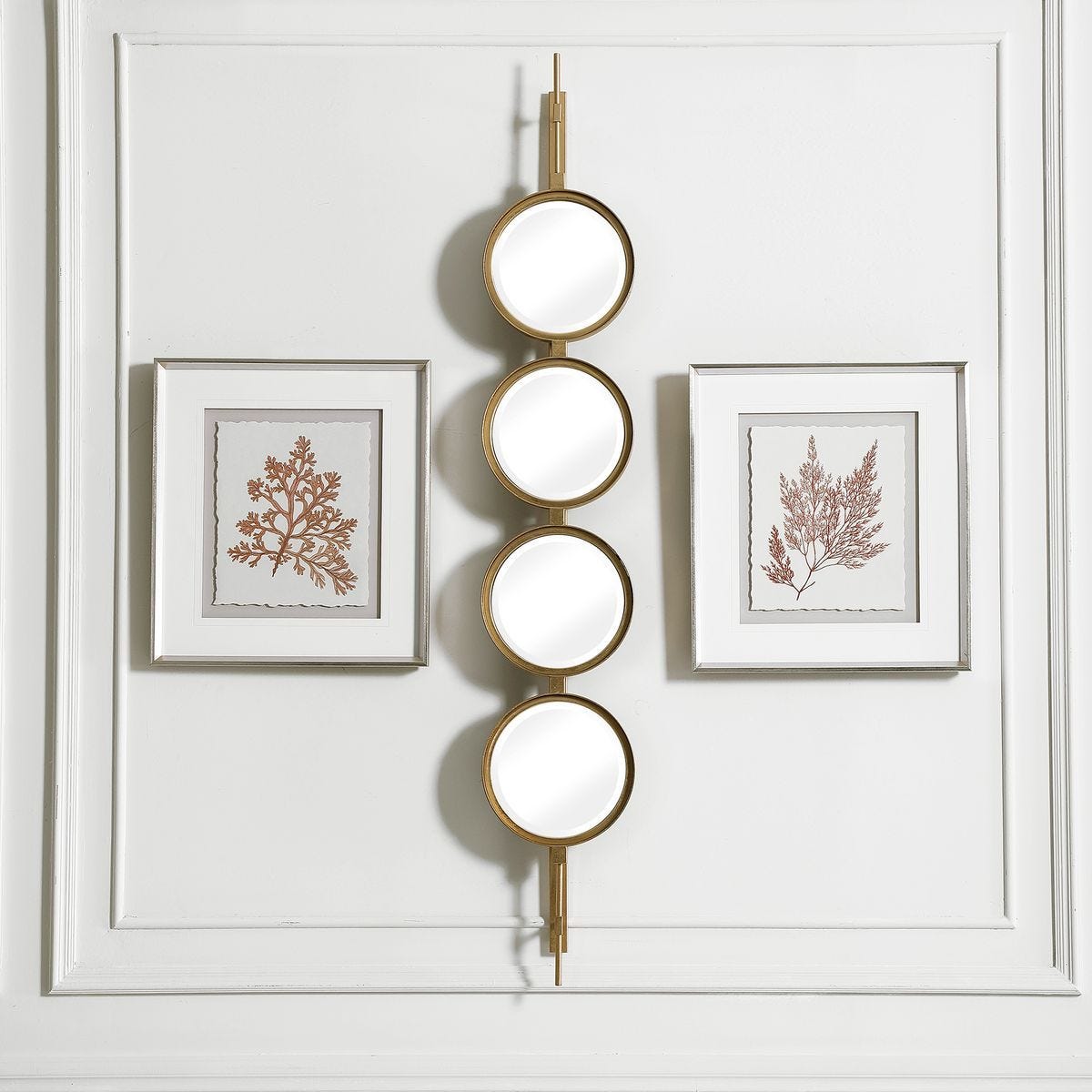 Button Mirror, Gold - elegant mirror for adding style and light to any room | Image 1 | InSTYLE Home & Rugs