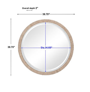Carbet Round Mirror - full-length mirror for creating the illusion of space and light | Image 8 | InSTYLE Home & Rugs