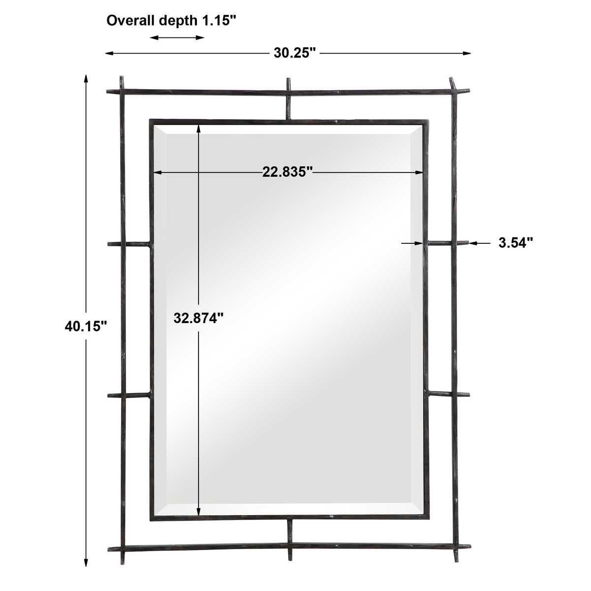 Ironworks Mirror - modern mirror with sleek design for contemporary interiors | Image 6 | InSTYLE Home & Rugs
