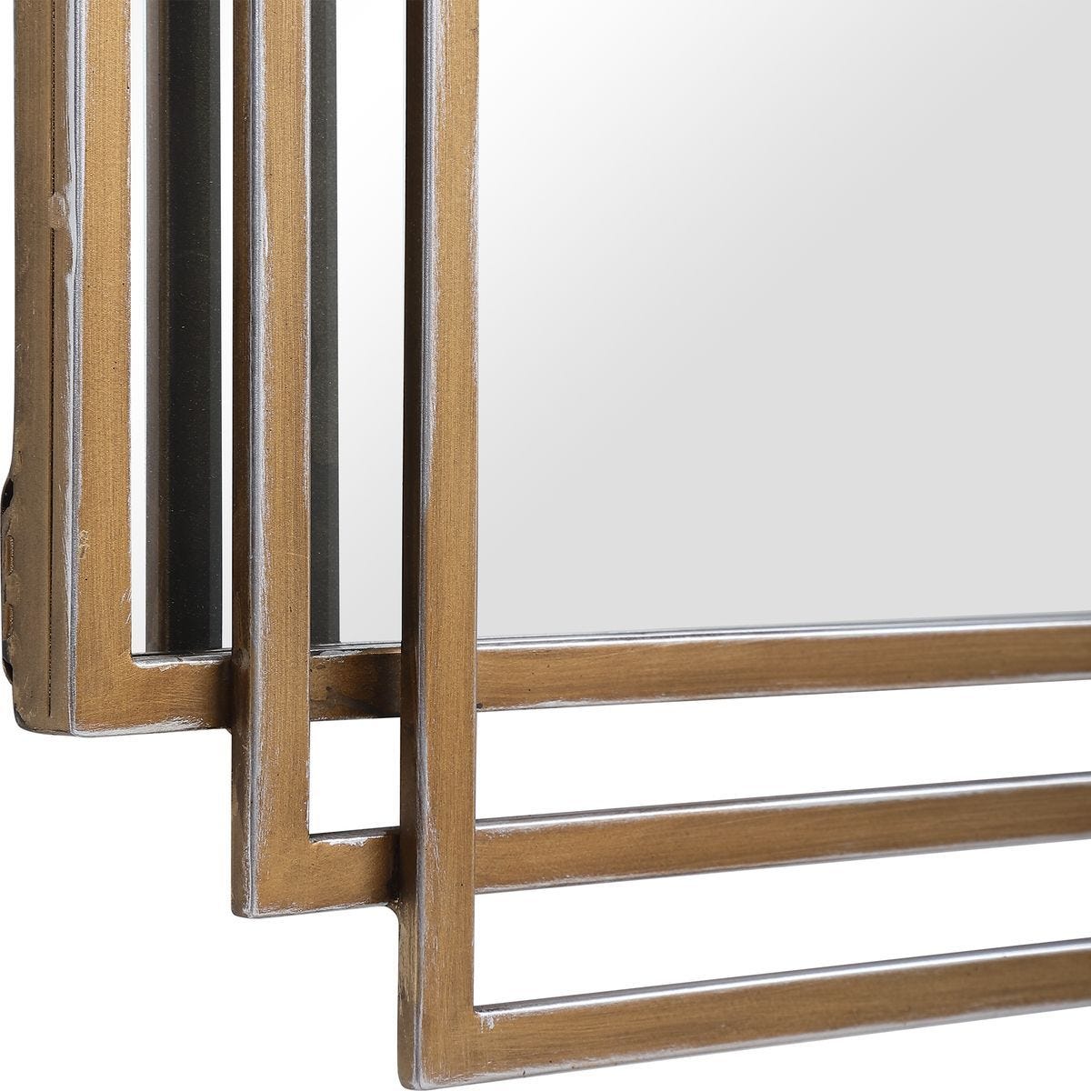 Amherst Mirror, Gold - modern mirror with sleek design for contemporary interiors | Image 4 | InSTYLE Home & Rugs