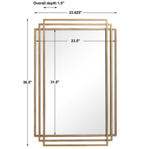 Amherst Mirror, Gold - modern mirror with sleek design for contemporary interiors | Image 8 | InSTYLE Home & Rugs