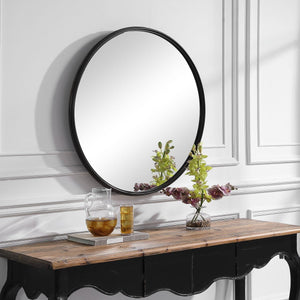 Belham Round Mirror - full-length mirror for creating the illusion of space and light | Image 7 | InSTYLE Home & Rugs