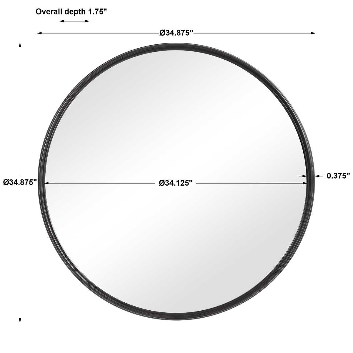 Belham Round Mirror - full-length mirror for creating the illusion of space and light | Image 8 | InSTYLE Home & Rugs