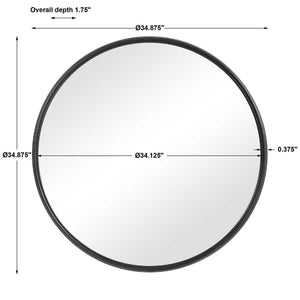 Belham Round Mirror - full-length mirror for creating the illusion of space and light | Image 8 | InSTYLE Home & Rugs
