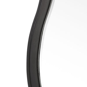 Aneta Round Mirror, Black - modern mirror with sleek design for contemporary interiors | Image 3 | InSTYLE Home & Rugs