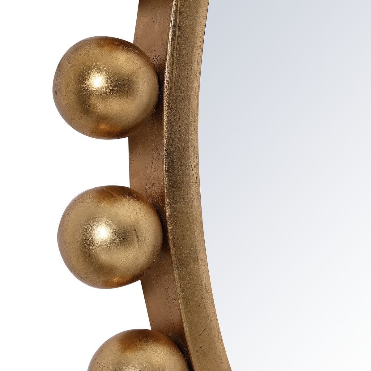 Cyra Round Mirror, Gold - full-length mirror for creating the illusion of space and light | Image 4 | InSTYLE Home & Rugs