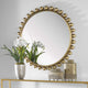 Cyra Round Mirror, Gold