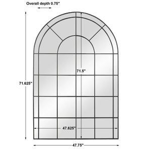 Grantola Arch Mirror, Black - full-length mirror for creating the illusion of space and light | Image 6 | InSTYLE Home & Rugs