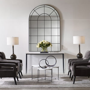Grantola Arch Mirror, Black - full-length mirror for creating the illusion of space and light | Image 1 | InSTYLE Home & Rugs