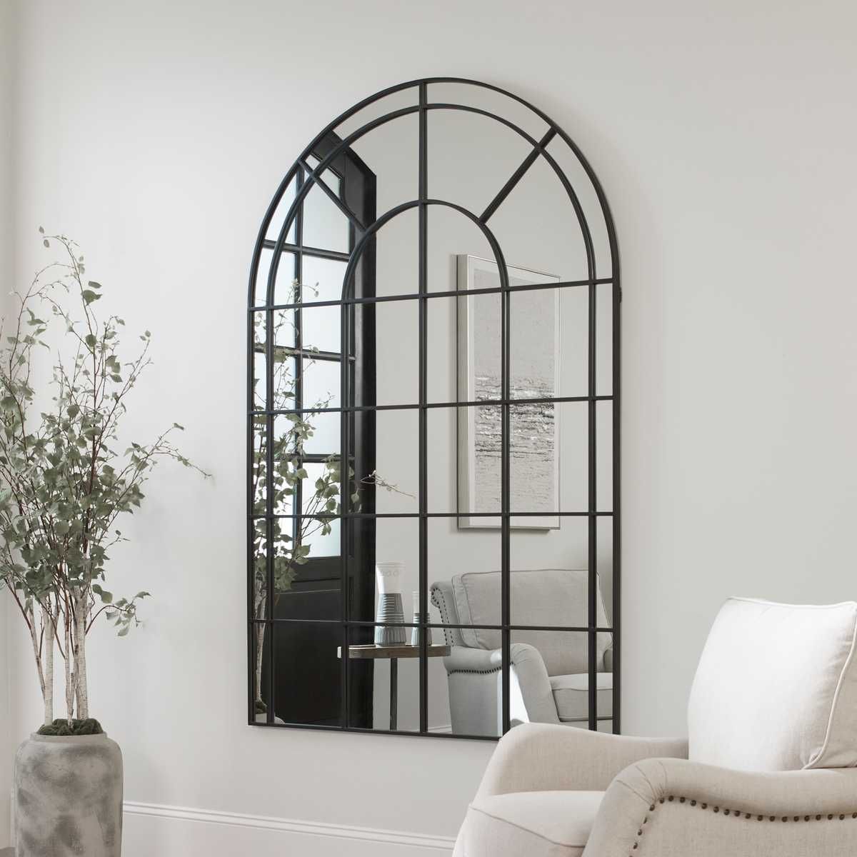 Grantola Arch Mirror, Black - full-length mirror for creating the illusion of space and light | Image 5 | InSTYLE Home & Rugs
