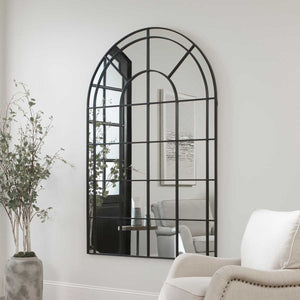 Grantola Arch Mirror, Black - full-length mirror for creating the illusion of space and light | Image 5 | InSTYLE Home & Rugs