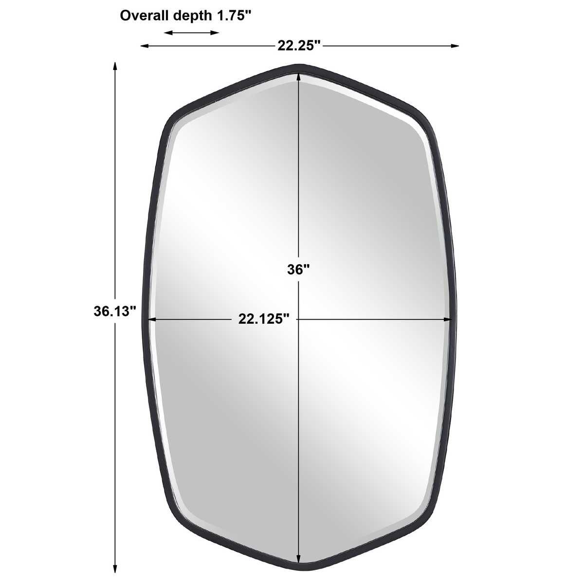 Duronia Mirror, Black - elegant mirror for adding style and light to any room | Image 7 | InSTYLE Home & Rugs