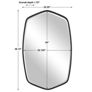 Duronia Mirror, Black - elegant mirror for adding style and light to any room | Image 7 | InSTYLE Home & Rugs