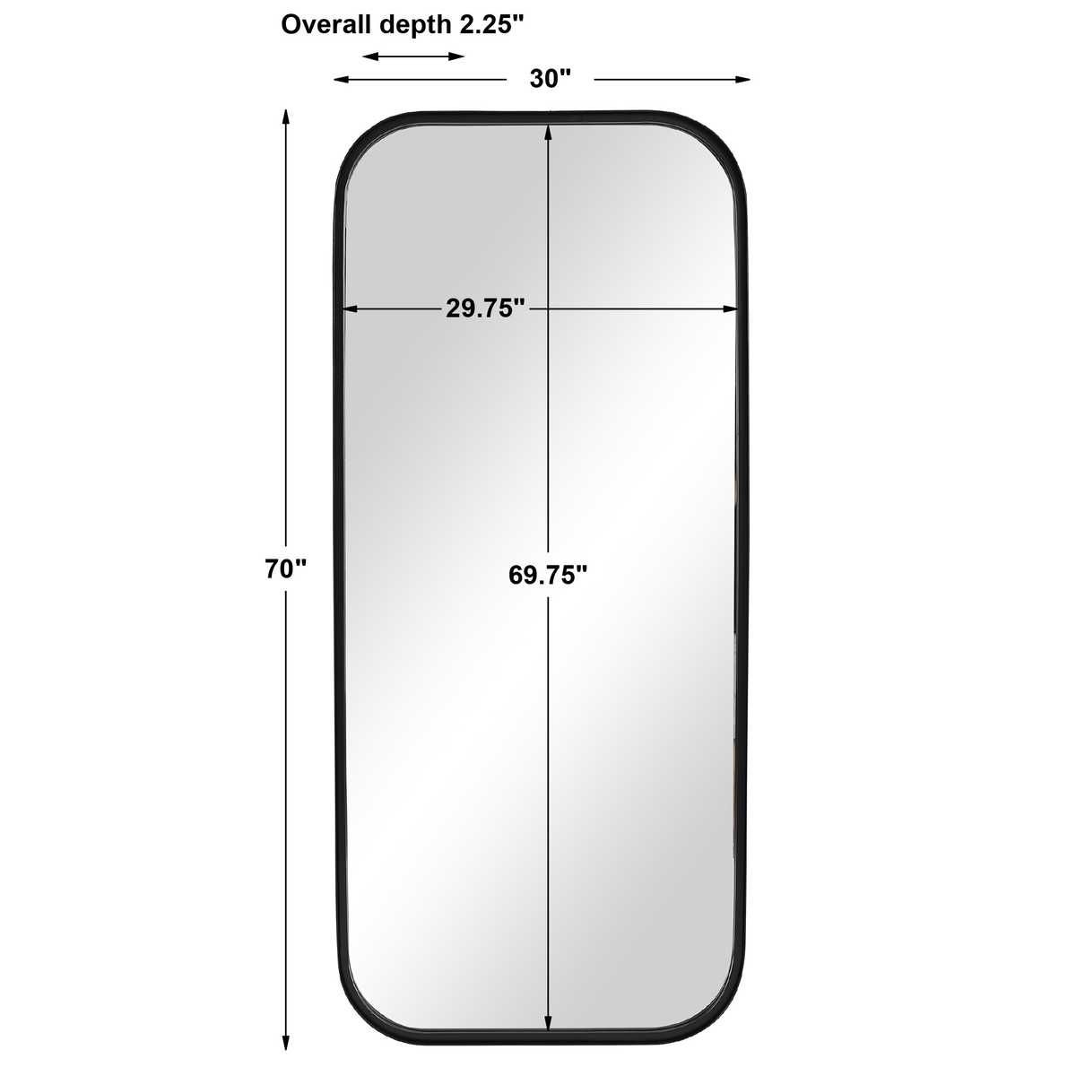 Concord Tall Mirror, Black - elegant mirror for adding style and light to any room | Image 6 | InSTYLE Home & Rugs