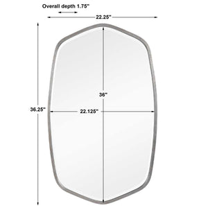 Duronia Mirror, Silver - elegant mirror for adding style and light to any room | Image 8 | InSTYLE Home & Rugs