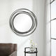 Whirlwind Round Mirror, Black