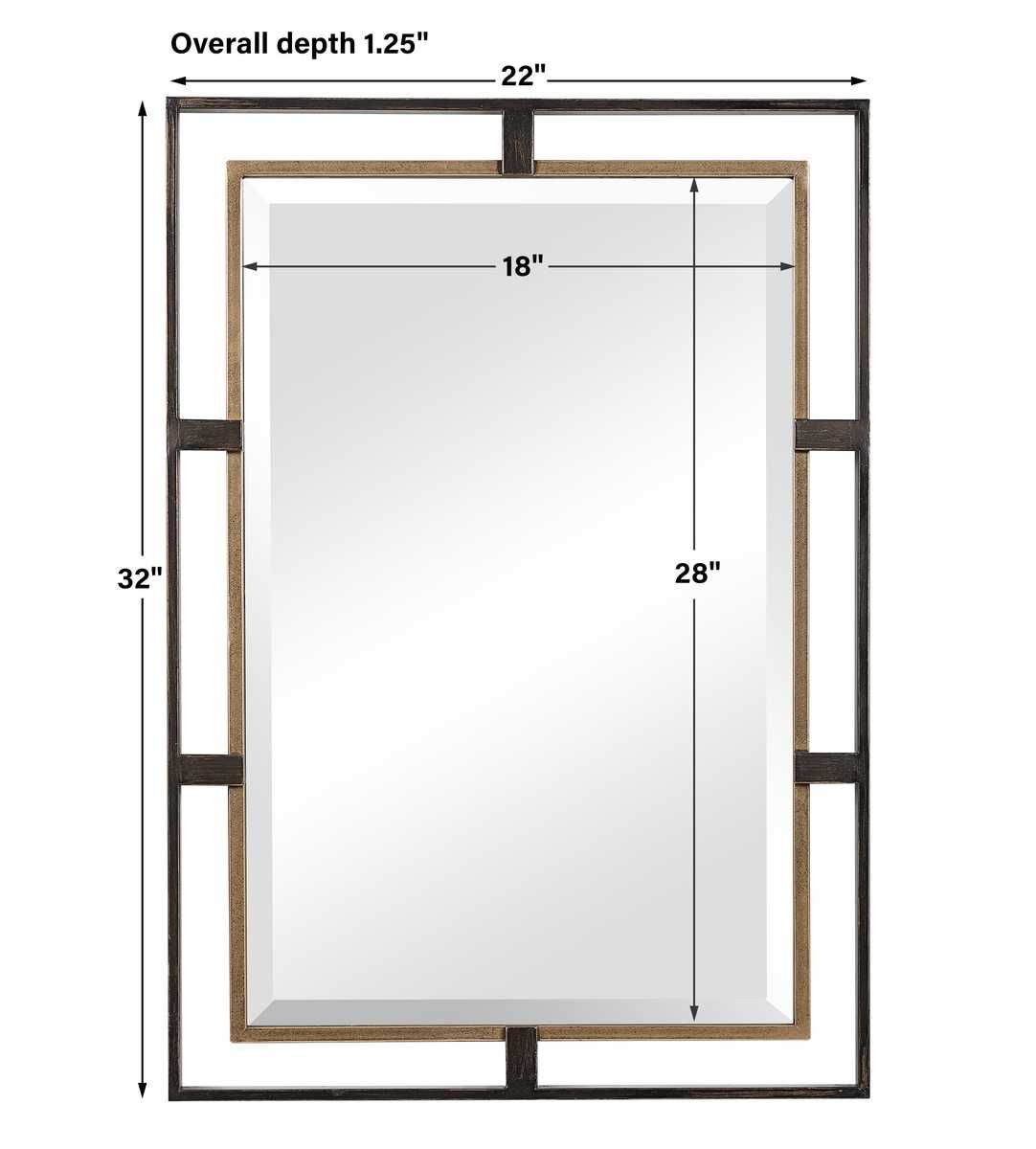 Carrizo Rectangle Mirror - full-length mirror for creating the illusion of space and light | Image 6 | InSTYLE Home & Rugs