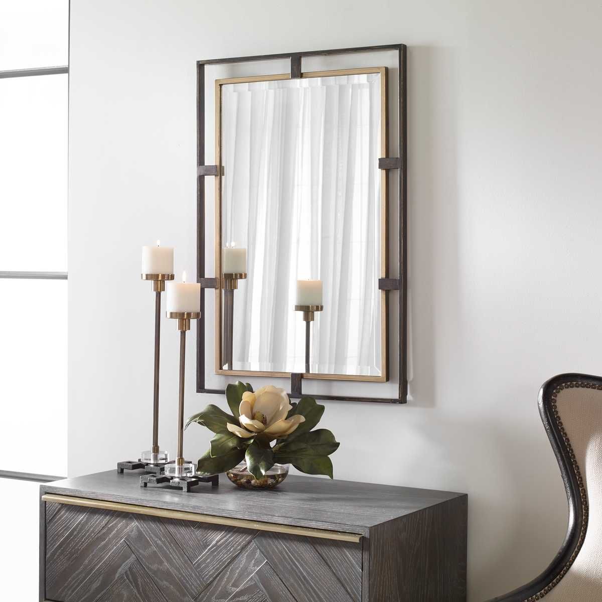 Carrizo Rectangle Mirror - full-length mirror for creating the illusion of space and light | Image 3 | InSTYLE Home & Rugs