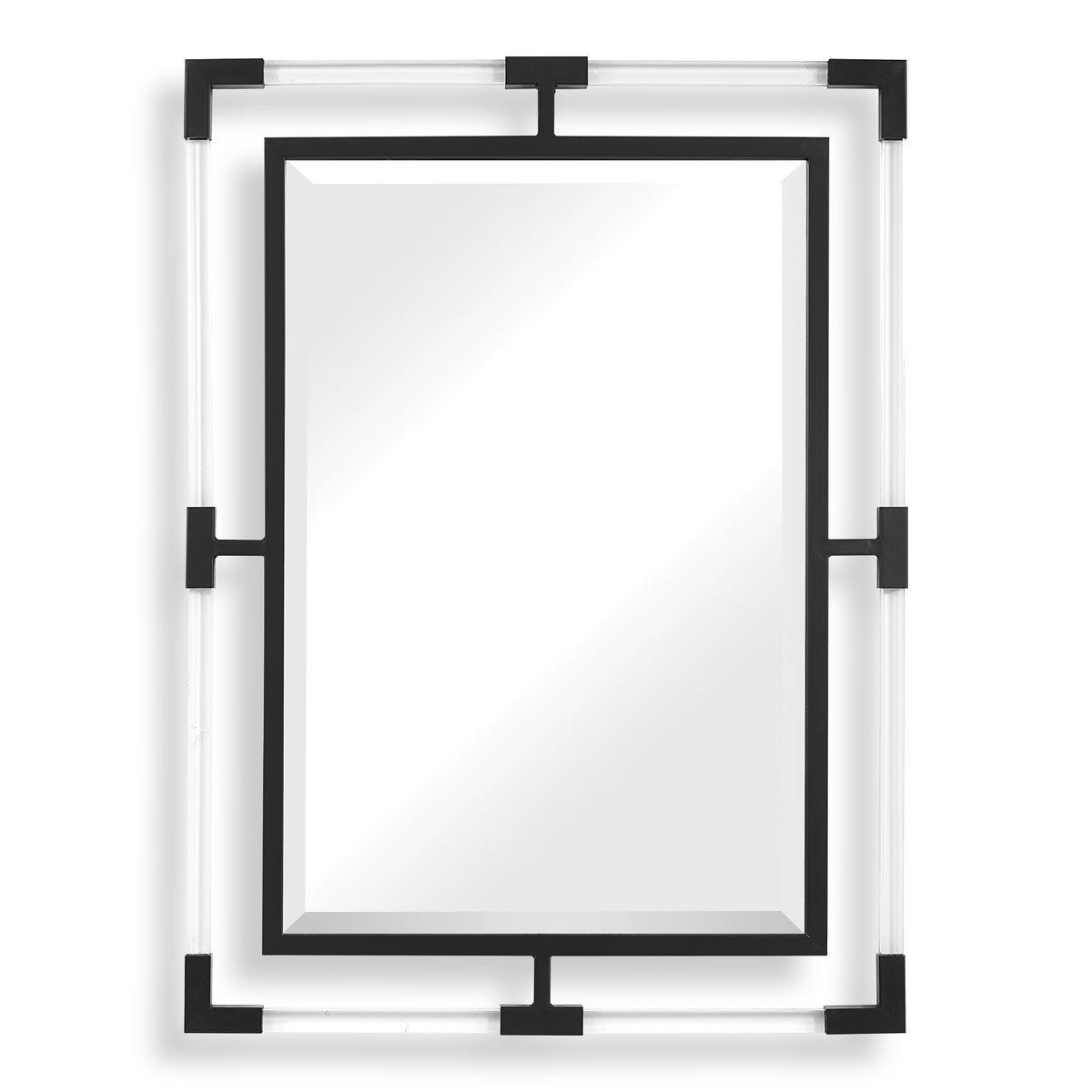 Balkan Mirror, Black - elegant mirror for adding style and light to any room | Image 2 | InSTYLE Home & Rugs