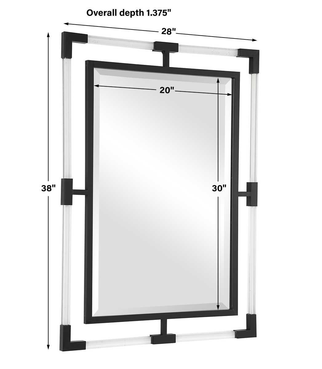 Balkan Mirror, Black - elegant mirror for adding style and light to any room | Image 5 | InSTYLE Home & Rugs