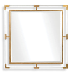 Balkan Square Mirror, Gold - modern mirror with sleek design for contemporary interiors | Image 2 | InSTYLE Home & Rugs