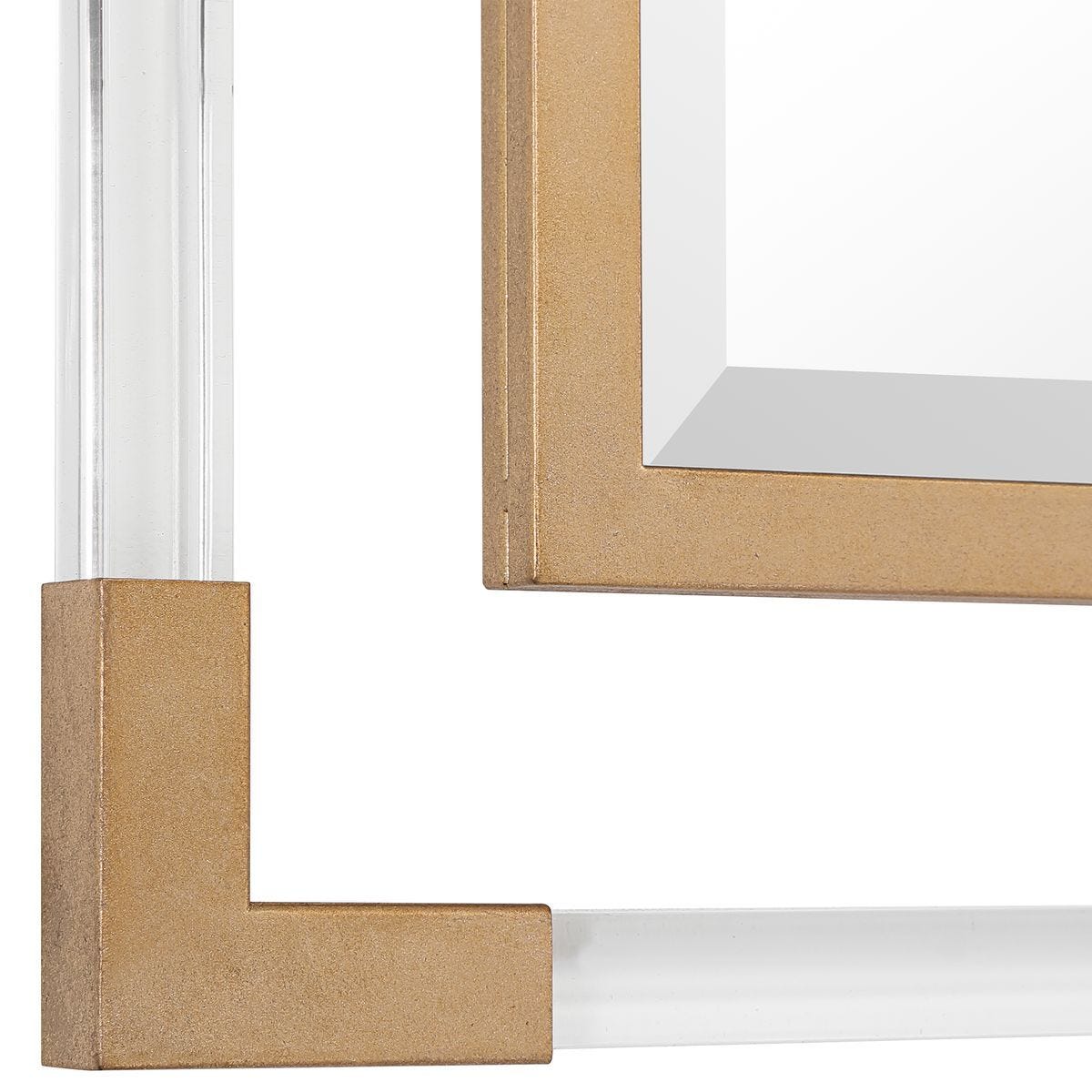 Balkan Square Mirror, Gold - modern mirror with sleek design for contemporary interiors | Image 5 | InSTYLE Home & Rugs
