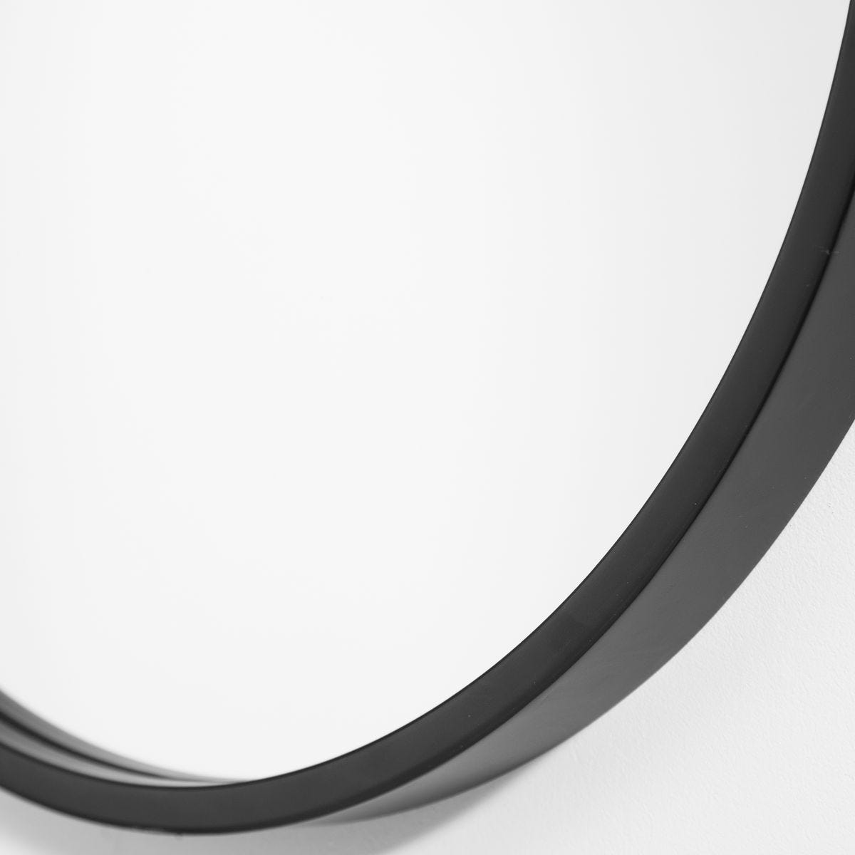 Varina Oval Mirror, Black - modern mirror with sleek design for contemporary interiors | Image 4 | InSTYLE Home & Rugs