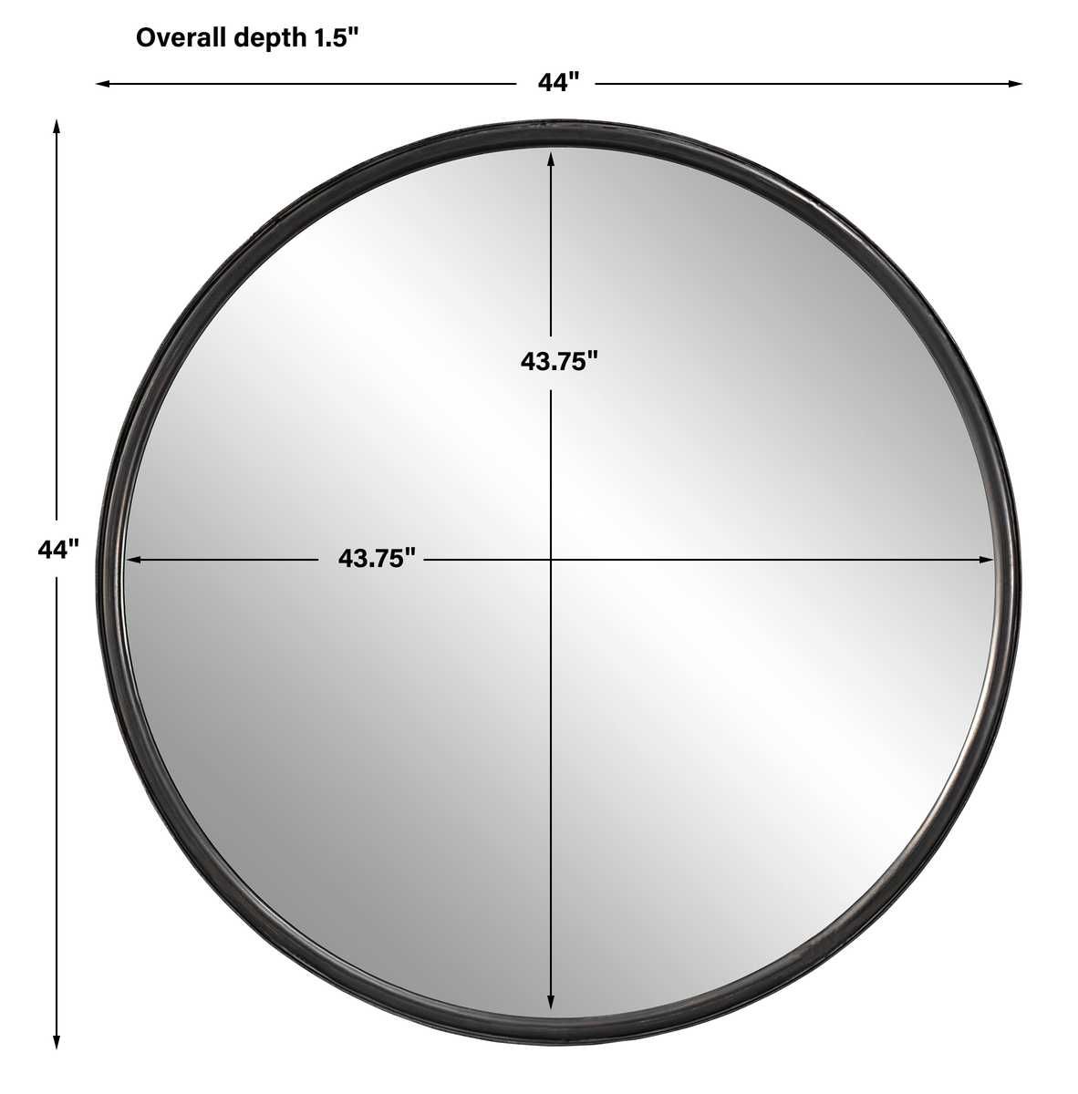 Dawsyn Round Mirror - full-length mirror for creating the illusion of space and light | Image 8 | InSTYLE Home & Rugs