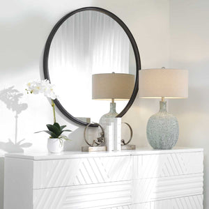 Dawsyn Round Mirror - full-length mirror for creating the illusion of space and light | Image 5 | InSTYLE Home & Rugs