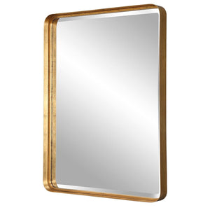 Crofton Large Mirror, Gold - elegant mirror for adding style and light to any room | Image 3 | InSTYLE Home & Rugs