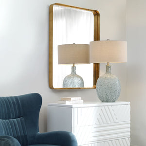 Crofton Large Mirror, Gold - elegant mirror for adding style and light to any room | Image 5 | InSTYLE Home & Rugs