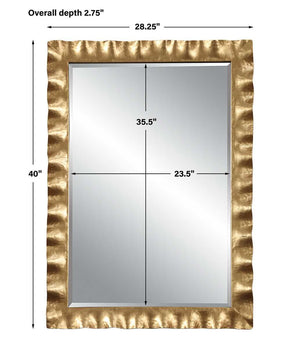 Haya Mirror, Gold - modern mirror with sleek design for contemporary interiors | Image 6 | InSTYLE Home & Rugs